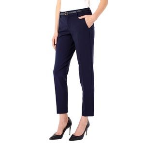 Liverpool Kelsey Ponte Cadet Blue High Rise Straight Leg Trousers